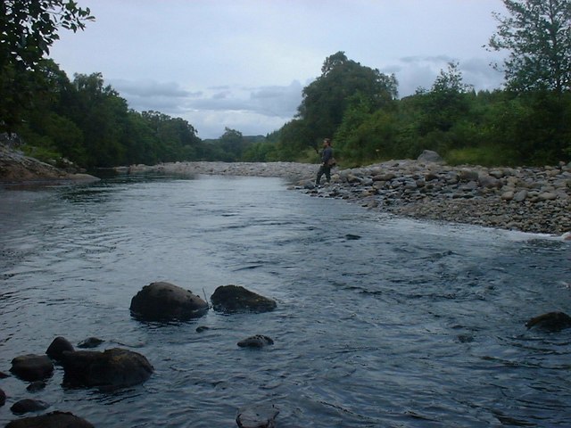 Fly Fishing on the River Foyers   geograph.org.uk   1049111
